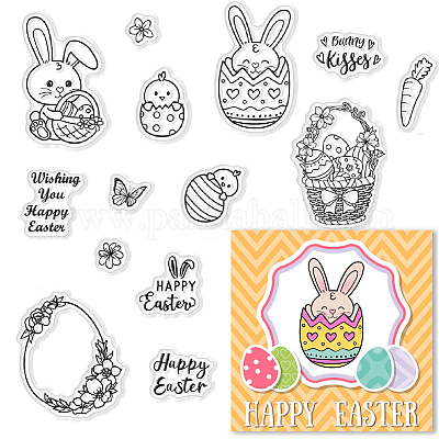 Easter Bunny Scrapbook Page Graphic · Creative Fabrica