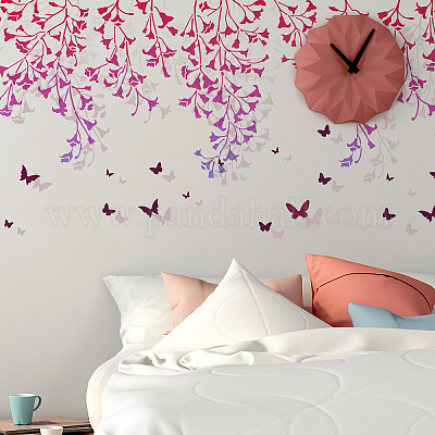 Wholesale FINGERINSPIRE 4 pcs Falling Cherry Vine Painting Stencil