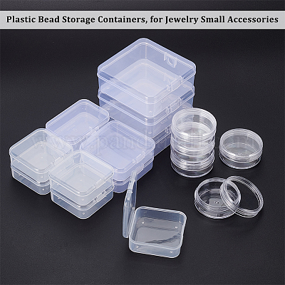 6pcs Boîte de rangement en plastique colorée, petite boîte de rangement en  plastique transparent avec couvercle, boîte de conteneur d'artisanat, boîte