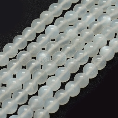Brins de perles de lune blanche&nbsp;G-G733-6mm-1
