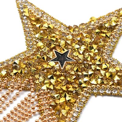 Étoile résine hotfix strass&nbsp;PATC-WH0001-79B-1