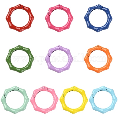 10 Stück spritzlackierte Federtorringe aus Legierung&nbsp;FIND-YW0001-61-1
