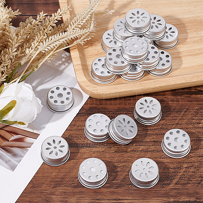 Wholesale PandaHall Elite 40Pcs 2 Style 4-Hole Brass Buttons 