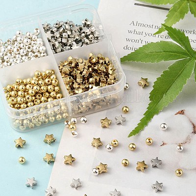 Wholesale Gold Silver Color CCB Mixed Shape Bead End Caps for