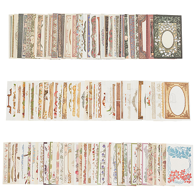 200Pcs/Set Vintage Journaling Scrapbooking Paper Aesthetic Scrapbook Washi  Stickers Paper for Journal Supplies DIY Art