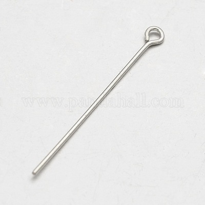 2 Silver Nickel Eye Pins