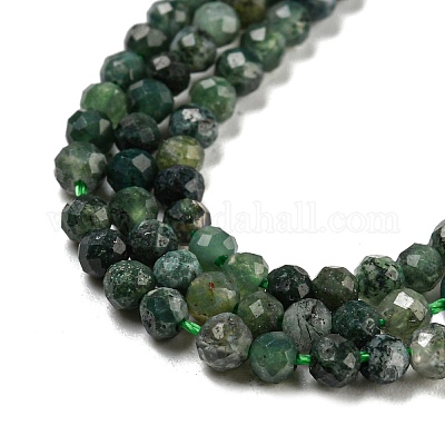 Chapelets de perles en agate mousse naturelle&nbsp;X-G-K020-3mm-32-1