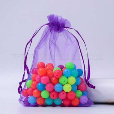 Rectangle organza sacs à cordon&nbsp;CON-PW0001-054C-19-1
