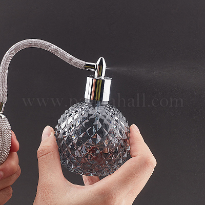 Vintage Cristallo Profumo Bottiglia Lunga Bulb Nappa Spray Atomizzatore  100ml - Viola