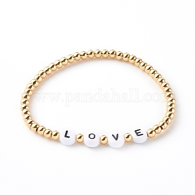 White and Gold Letter Beads-1pc, Gold Letter Beads Bulk, Gold Letter Beads  for Bracelets, Gold Letter Beads for Sale, Gold Letter Beads 