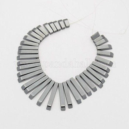 Electroplated Non-magnetic Synthetic Hematite Graduated Bead Strands G-D618-09-1