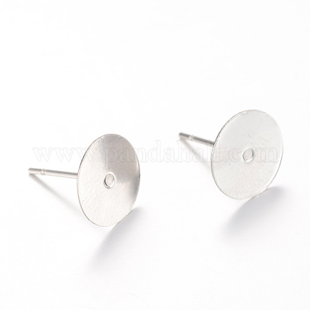 Accessoires de puces d'oreilles en 304 acier inoxydable X-STAS-T007-8mm-01-1