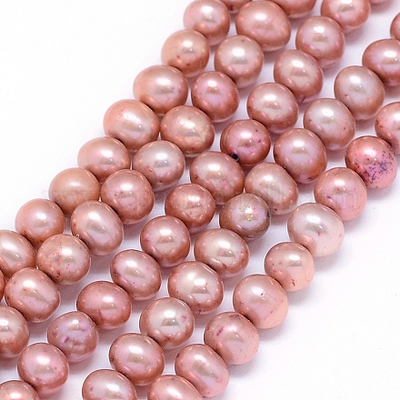 Natural Cultured Freshwater Pearl Beads Strands PEAR-G004-15-1
