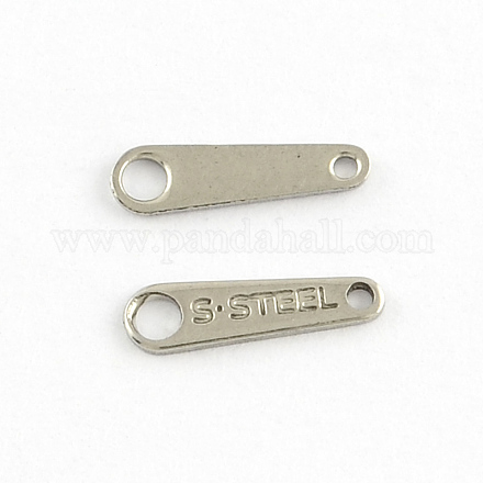 304 Stainless Steel Drop Shaped Chain Tabs X-STAS-Q178-01-1