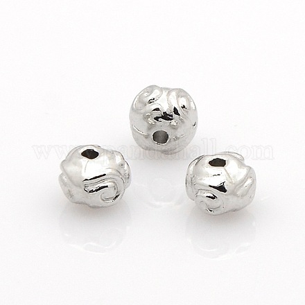 Perlas espaciadoras rondelle de aleación de metal de estilo tibetano PALLOY-O029-01P-1