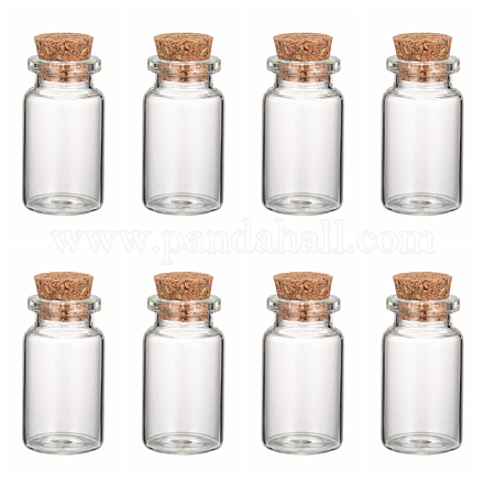 Klare Glas-Flaschen Flaschen mit Korken wollen X-AJEW-H004-7-1