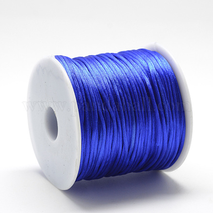 ナイロン糸  ラットテールサテンコード  ブルー  1mm程度  約76.55ヤード（70m）/ロール NWIR-Q010A-F227-1