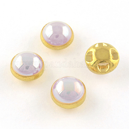 ABS Plastic Imitation Pearl Sewing Buttons BUTT-S005-10mm-01-1