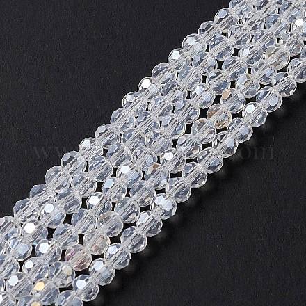 Chapelets de perles en verre transparent manuelles G02QB0P1-1