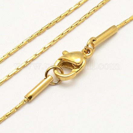 Unisexe unique de 304 acier inoxydable colliers de chaîne de perles NJEW-M023-008-1
