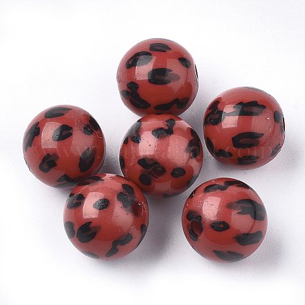 Perles acryliques imprimées X-OACR-S022-15D-1