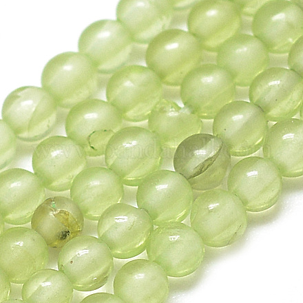 Chapelets de perles en péridot naturel G-Q954-25-2mm-1