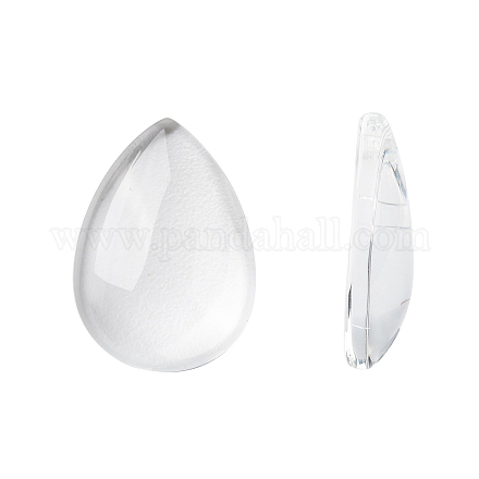 透明な涙  ガラスカボション  透明  18x13x4.5mm X-GGLA-R024-18x13-1