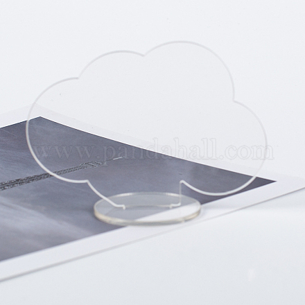 アクリルクラフトブランクフォトフレームスタンド  雲  透明  クラウド：72.7x100mm ZXFQ-PW0001-078I-1