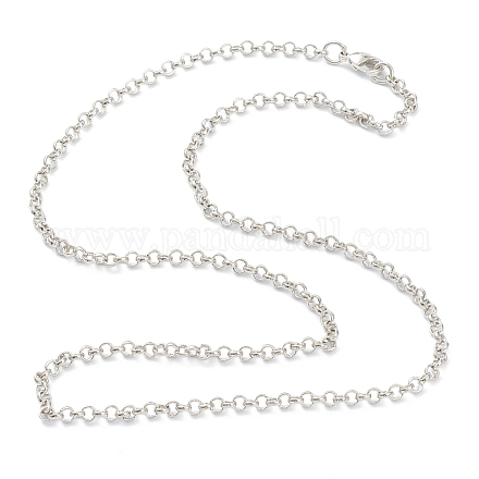 Brass Rolo Chain Necklace Making MAK-L035-01P-1