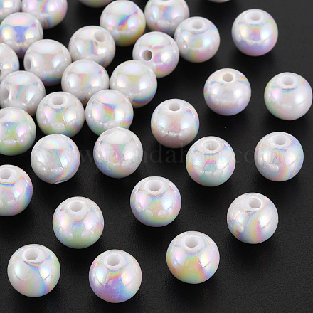 Opaque Acrylic Beads MACR-S370-D10mm-01-1
