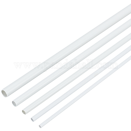 OLYCRAFT 30Pcs ABS Plastic Hollow Round Tubes 300mm Length Plastic Round Bar Rods 3mm 4mm 5mm 6mm 8mm Round Hollow Bar for DIY Handmade Sand Table Material Model Building AJEW-OC0003-09A-1