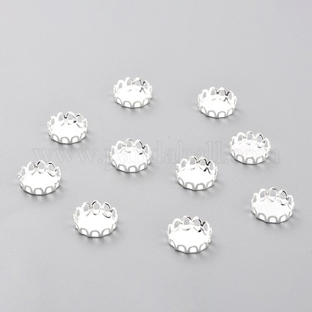 304 Stainless Steel Cabochon Settings STAS-Y001-09G-S-1