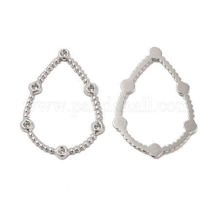 304 Stainless Steel Linking Ring Rhinestone Settings STAS-A070-01P-1