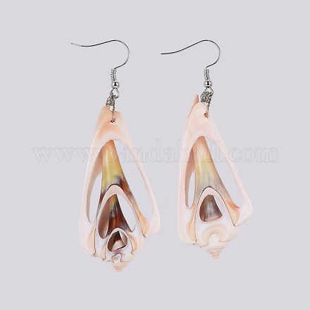 Shell Dangle Earrings EJEW-JE02957-1
