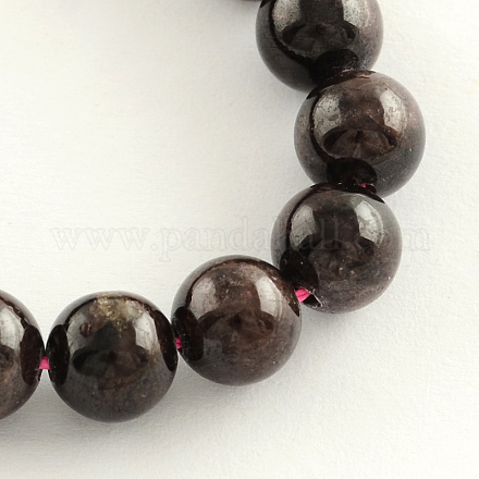 Grenat naturel brins de pierres précieuses perles G-R263-4mm-1