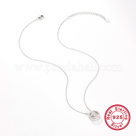 Ожерелья с подвеской в виде кольца из серебра 925 пробы с родиевым покрытием OT8408-1