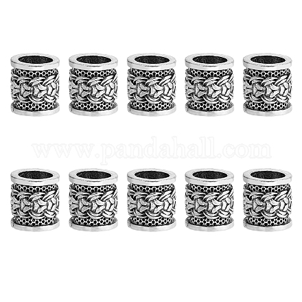 Dicosmétique 10 pièces perles de tressage de dreadlocks en alliage de style tibétain OHAR-DC0001-06A-1