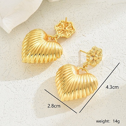 Роскошные золотые серьги с элегантным дизайном звезды и сердца JO9174-3-1