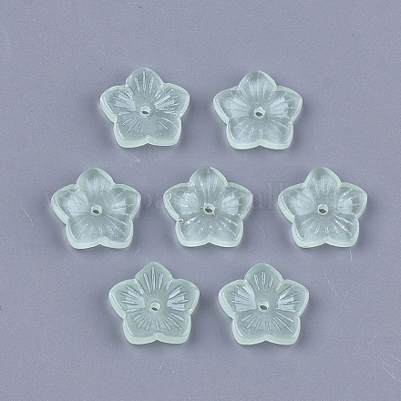 Perles de verre peintes par pulvérisation transparent GLAA-S183-09D-1