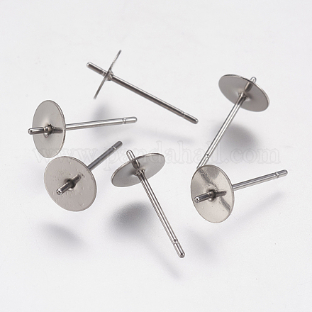 Accessoires de puces d'oreilles en 304 acier inoxydable STAS-I097-079B-1