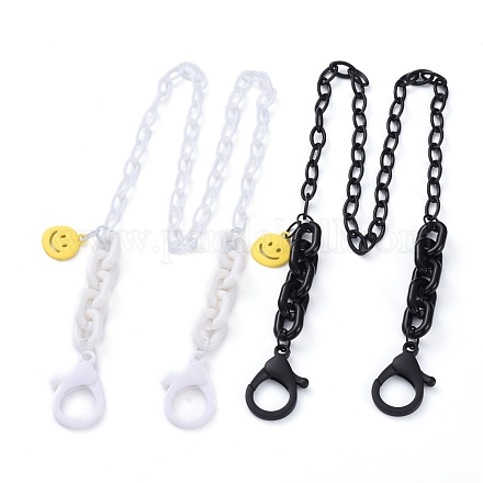 Personalisierte Acryl-Kabelketten-Halsketten NJEW-JN02886-1