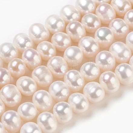 Hebras de perlas de agua dulce cultivadas naturales X-PEAR-S001-4-5mm-3-1
