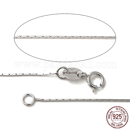 Collane a catena coreana in argento sterling placcato rodio STER-E033-56-1