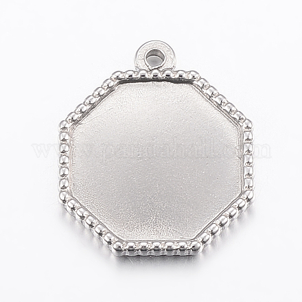 304 Stainless Steel Cabochon Settings STAS-E421-030P-1