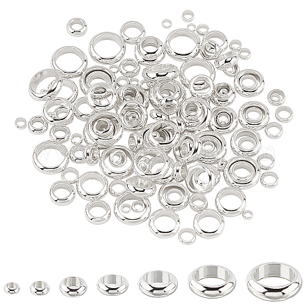 Unicraftale 304 perles d'espacement en acier inoxydable STAS-UN0019-37S-1