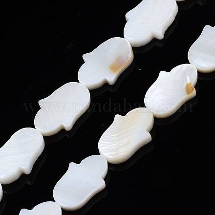 Eau douce naturelle de coquillage perles brins SHEL-S278-02-A01-1