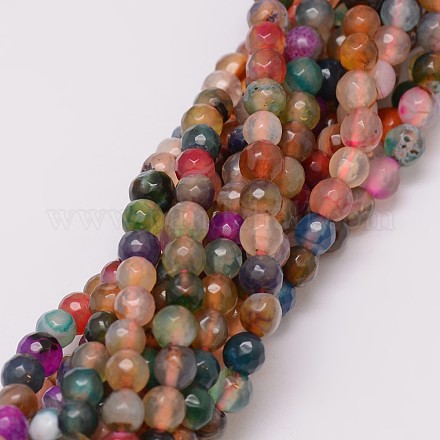 Chapelets de perles d'agate naturelle G-G882-6mm-C07-5-1