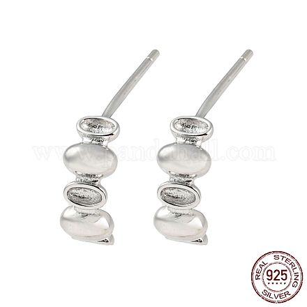 Accessoires pour boucles d'oreilles en argent sterling rhodié 925 STER-Q192-15P-1