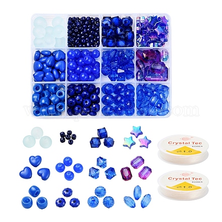 Kits de fabricación de joyas de pulsera serie azul diy DIY-YW0002-66-1