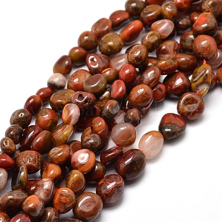 Natural Carnelian Nuggets Beads Strands G-J335-01-1